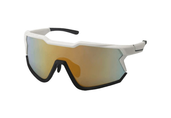 SolarShield Amber Flash - Amber mirror shield, prescription-ready — built for bright, high-glare days